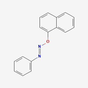 molecular formula C16H12N2O B14327714 (E)-1-[(Naphthalen-1-yl)oxy]-2-phenyldiazene CAS No. 109057-65-0