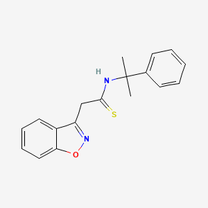 2-(1,2-Benzoxazol-3-yl)-N-(2-phenylpropan-2-yl)ethanethioamide