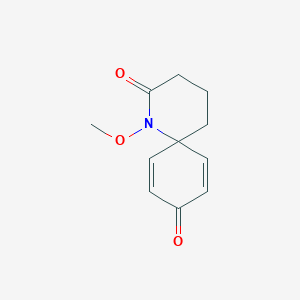 molecular formula C11H13NO3 B14327751 1-Methoxy-1-azaspiro[5.5]undeca-7,10-diene-2,9-dione CAS No. 103831-03-4