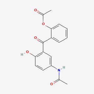 molecular formula C17H15NO5 B14327759 Acetamide, N-(3-(2-(acetyloxy)benzoyl)-4-hydroxyphenyl)- CAS No. 109974-41-6