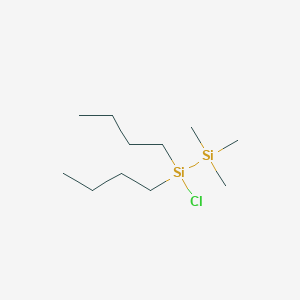 molecular formula C11H27ClSi2 B14327786 1,1-Dibutyl-1-chloro-2,2,2-trimethyldisilane CAS No. 106488-42-0