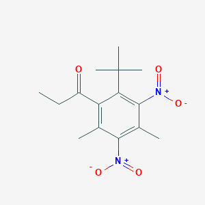 molecular formula C15H20N2O5 B14327787 1-(2-tert-Butyl-4,6-dimethyl-3,5-dinitrophenyl)propan-1-one CAS No. 99758-53-9