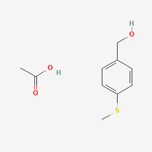 molecular formula C10H14O3S B14327813 Acetic acid--[4-(methylsulfanyl)phenyl]methanol (1/1) CAS No. 102606-93-9