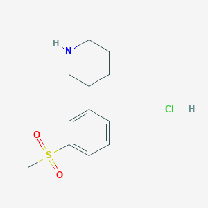 molecular formula C12H18ClNO2S B1432783 3-(3-Methanesulfonyl-phenyl)-piperidine hydrochloride CAS No. 1965309-56-1