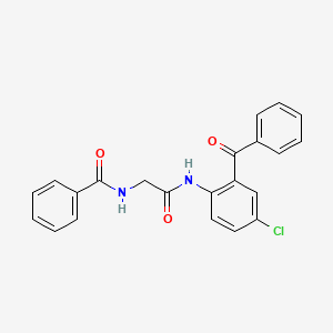 Benzamide, N-(2-((2-benzoyl-4-chlorophenyl)amino)-2-oxoethyl)-