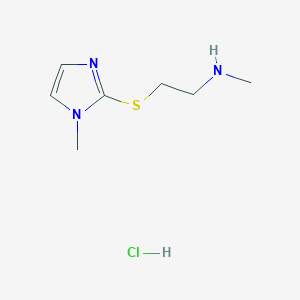 N-methyl-2-((1-methyl-1H-imidazol-2-yl)thio)ethan-1-amine hydrochloride