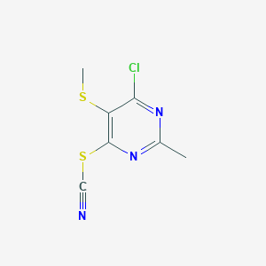 6-Chloro-2-methyl-5-(methylsulfanyl)pyrimidin-4-yl thiocyanate