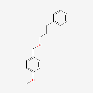 molecular formula C17H20O2 B14327906 Benzene, 1-methoxy-4-[(3-phenylpropoxy)methyl]- CAS No. 104330-36-1