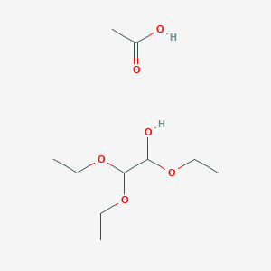 molecular formula C10H22O6 B14327924 Acetic acid;1,2,2-triethoxyethanol CAS No. 103410-71-5