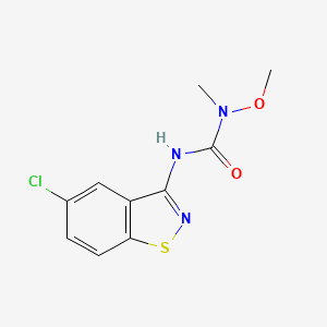 molecular formula C10H10ClN3O2S B14327941 3-(5-Chloro-1,2-benzothiazol-3-yl)-1-methoxy-1-methylurea CAS No. 105734-69-8