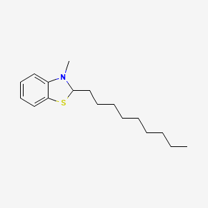 molecular formula C17H27NS B14327942 3-Methyl-2-nonyl-2,3-dihydro-1,3-benzothiazole CAS No. 104169-06-4