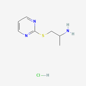 molecular formula C7H12ClN3S B1432795 1-(Pyrimidin-2-ylthio)propan-2-amine hydrochloride CAS No. 1864074-18-9