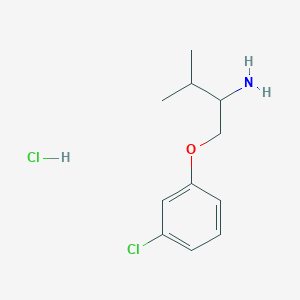 molecular formula C11H17Cl2NO B1432796 1-(3-Chlorophenoxy)-3-methylbutan-2-amine hydrochloride CAS No. 1864064-17-4