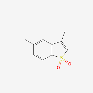 molecular formula C10H12O2S B14327977 3,5-Dimethyl-3a,7a-dihydro-1H-1-benzothiophene-1,1-dione CAS No. 108919-97-7