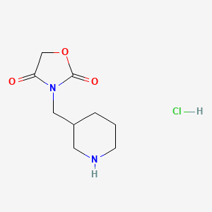 3-(Piperidin-3-ylmethyl)oxazolidine-2,4-dione hydrochloride
