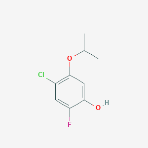 molecular formula C9H10ClFO2 B14327990 4-Chloro-2-fluoro-5-[(propan-2-yl)oxy]phenol CAS No. 106104-82-9