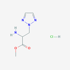 molecular formula C6H11ClN4O2 B1432801 methyl 2-amino-3-(2H-1,2,3-triazol-2-yl)propanoate hydrochloride CAS No. 1822514-28-2