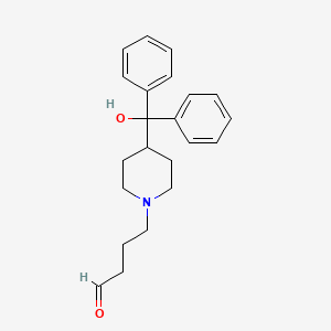 1-Piperidinebutanal, 4-(hydroxydiphenylmethyl)-