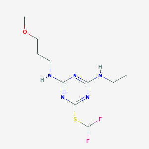 1,3,5-Triazine-2,4-diamine, 6-((difluoromethyl)thio)-N-ethyl-N'-(3-methoxypropyl)-