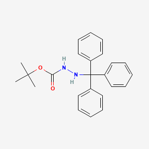 molecular formula C24H26N2O2 B14328038 tert-Butyl 2-(triphenylmethyl)hydrazine-1-carboxylate CAS No. 97013-32-6