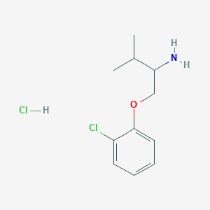 molecular formula C11H17Cl2NO B1432805 1-(2-Chlorophenoxy)-3-methylbutan-2-amine hydrochloride CAS No. 1864064-47-0