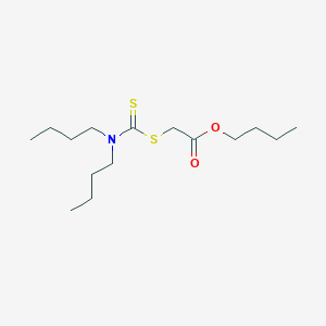 Butyl [(dibutylcarbamothioyl)sulfanyl]acetate