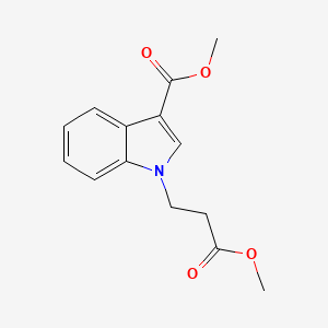 molecular formula C14H15NO4 B14328093 Methyl 1-(3-methoxy-3-oxopropyl)-1H-indole-3-carboxylate CAS No. 106202-36-2