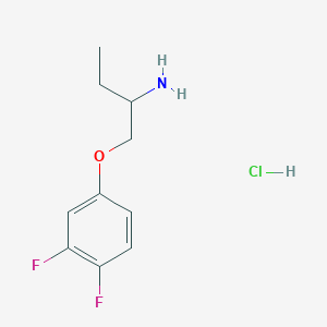 molecular formula C10H14ClF2NO B1432810 1-(3,4-二氟苯氧基)丁-2-胺盐酸盐 CAS No. 1824274-16-9