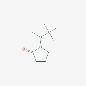 molecular formula C11H18O B14328124 2-(3,3-Dimethylbutan-2-ylidene)cyclopentan-1-one CAS No. 104664-45-1