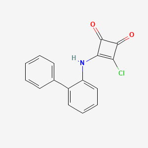 molecular formula C16H10ClNO2 B14328148 3-[([1,1'-Biphenyl]-2-yl)amino]-4-chlorocyclobut-3-ene-1,2-dione CAS No. 97962-63-5