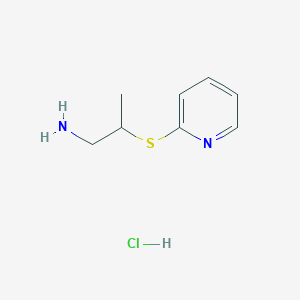 molecular formula C8H13ClN2S B1432815 2-(Pyridin-2-ylthio)propan-1-amine hydrochloride CAS No. 1864063-32-0