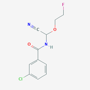 molecular formula C11H10ClFN2O2 B14328171 3-Chloro-N-[cyano(2-fluoroethoxy)methyl]benzamide CAS No. 103555-45-9