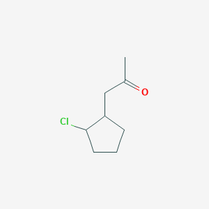 molecular formula C8H13ClO B14328199 1-(2-Chlorocyclopentyl)propan-2-one CAS No. 106347-75-5