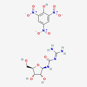 molecular formula C13H17N7O12 B1432820 1-(Diaminomethylene)-3-(beta-D-ribofuranosyl)urea Picrate CAS No. 4336-46-3