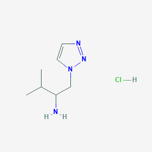 molecular formula C7H15ClN4 B1432821 3-methyl-1-(1H-1,2,3-triazol-1-yl)butan-2-amine hydrochloride CAS No. 1823248-12-9