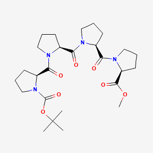 molecular formula C26H40N4O7 B14328223 tert-Butyloxycarbonylprolyl-prolyl-prolyl-proline methyl ester CAS No. 107500-78-7