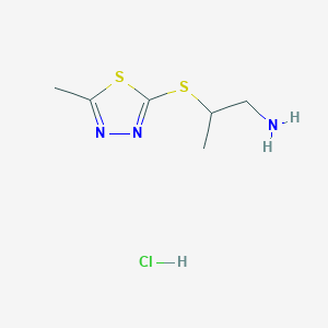 2-((5-Methyl-1,3,4-thiadiazol-2-yl)thio)propan-1-amine hydrochloride