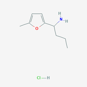 molecular formula C9H16ClNO B1432825 1-(5-Methylfuran-2-yl)butan-1-amine hydrochloride CAS No. 1864056-87-0