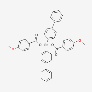 molecular formula C40H32O6Sn B14328251 Di([1,1'-biphenyl]-4-yl)bis[(4-methoxybenzoyl)oxy]stannane CAS No. 110301-88-7