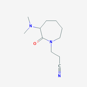 3-[3-(Dimethylamino)-2-oxoazepan-1-yl]propanenitrile