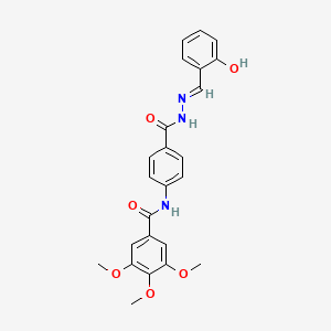 N-[4-[[(E)-(2-hydroxyphenyl)methylideneamino]carbamoyl]phenyl]-3,4,5-trimethoxybenzamide