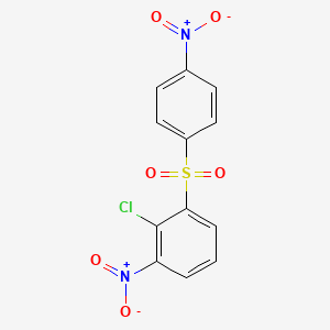 2-Chloro-1-nitro-3-(4-nitrobenzene-1-sulfonyl)benzene