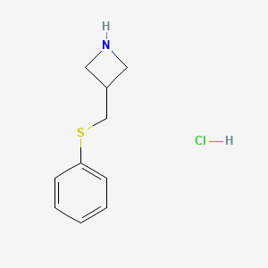 molecular formula C10H14ClNS B1432832 3-((Phenylthio)methyl)azetidine hydrochloride CAS No. 1864053-61-1