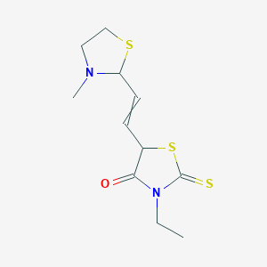 3-Ethyl-5-[2-(3-methyl-1,3-thiazolidin-2-yl)ethenyl]-2-sulfanylidene-1,3-thiazolidin-4-one