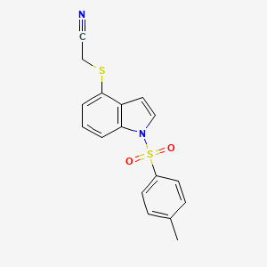 {[1-(4-Methylbenzene-1-sulfonyl)-1H-indol-4-yl]sulfanyl}acetonitrile