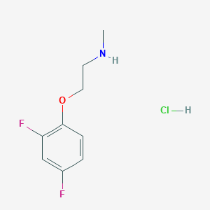 molecular formula C9H12ClF2NO B1432833 2-(2,4-difluorophenoxy)-N-methylethan-1-amine hydrochloride CAS No. 1864054-43-2