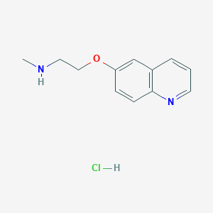 molecular formula C12H15ClN2O B1432835 N-methyl-2-(quinolin-6-yloxy)ethan-1-amine hydrochloride CAS No. 1823315-82-7