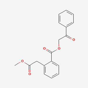 Benzeneacetic acid, 2-((2-oxo-2-phenylethoxy)carbonyl)-, methyl ester