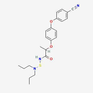 2-[4-(4-Cyanophenoxy)phenoxy]-N-[(dipropylamino)sulfanyl]propanamide