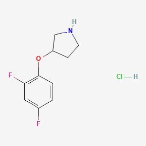 molecular formula C10H12ClF2NO B1432839 3-(2,4-Difluorophenoxy)pyrrolidine hydrochloride CAS No. 1864063-00-2